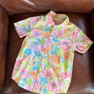 Janie and Jack Floral Button Down Shirt
